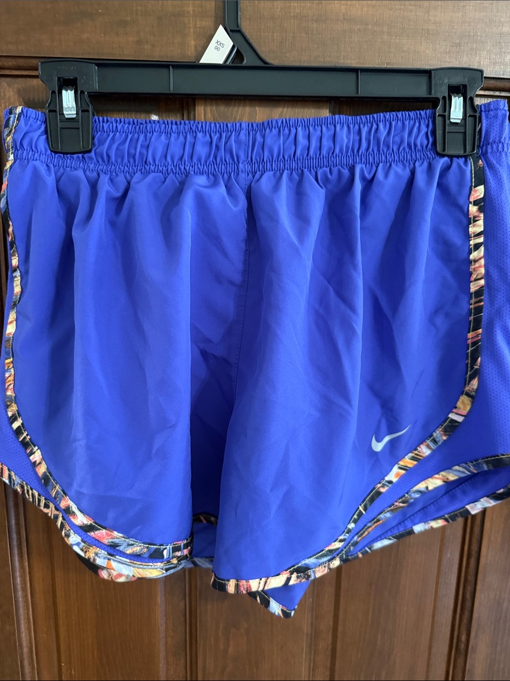 Nike Women’s Purple Athletic Running Shorts with Multicolor Trim